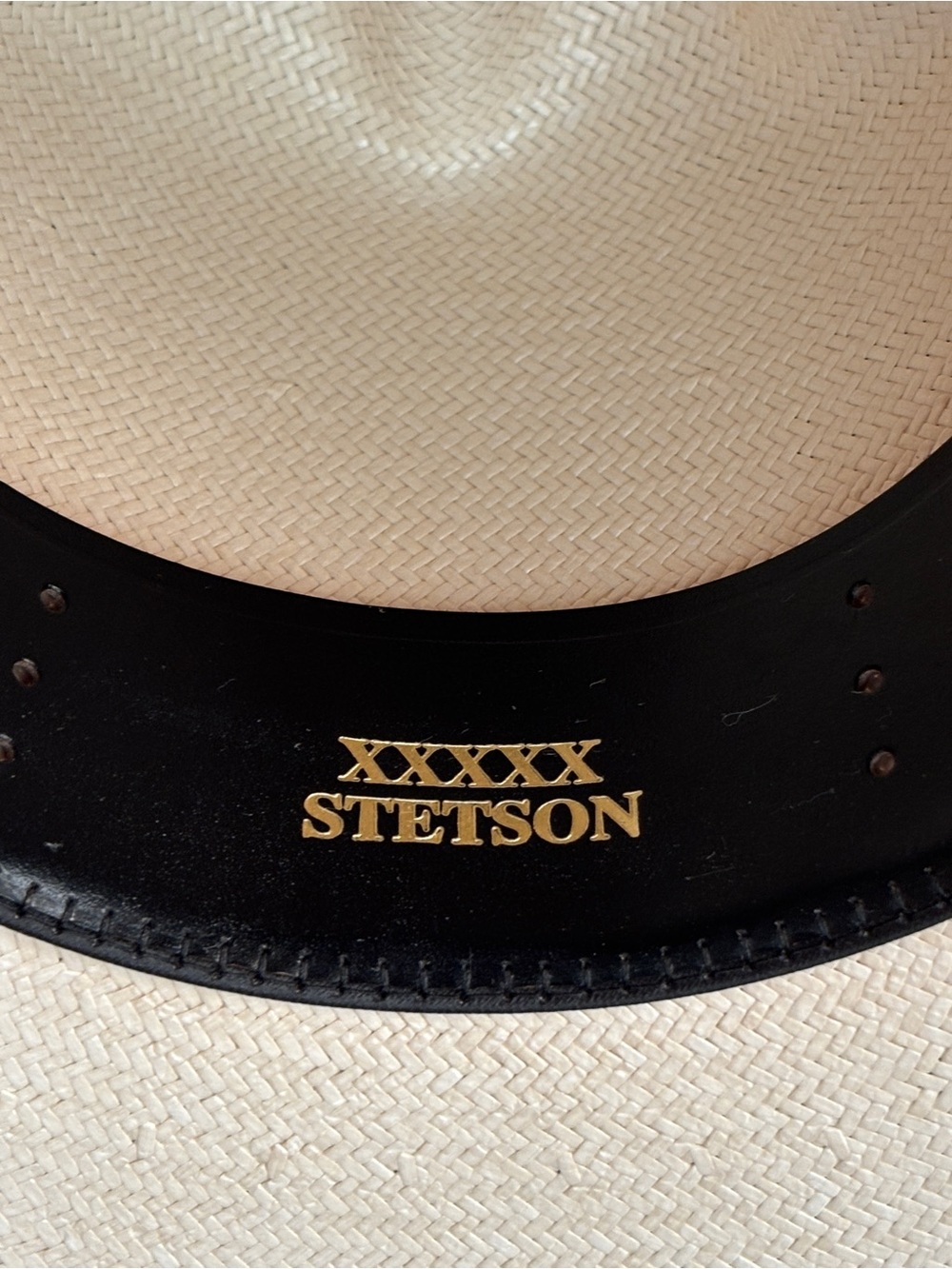 Rare Vintage Stetson Alamo or Grant 5X Shantung Straw Hat - excellent condition! - Picture 11 of 16